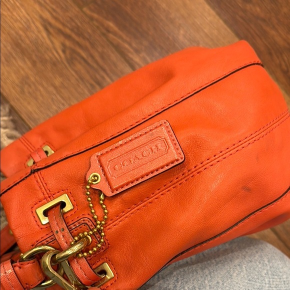 Coach Salmon Leather Bucket Bag - Picture 13 of 14